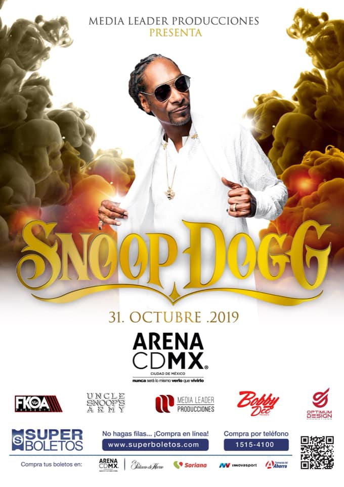 ¡CONFIRMADO! Ya hay fecha y sede para Snoop Dogg