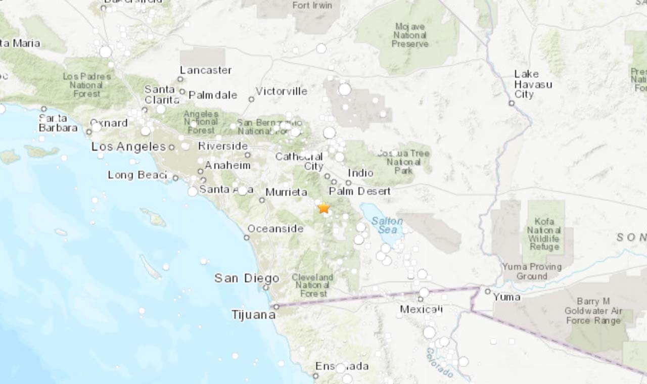 Un temblor de 4.9 grados registrado en Anza, California, se sintió la tarde de este viernes en Tijuana.