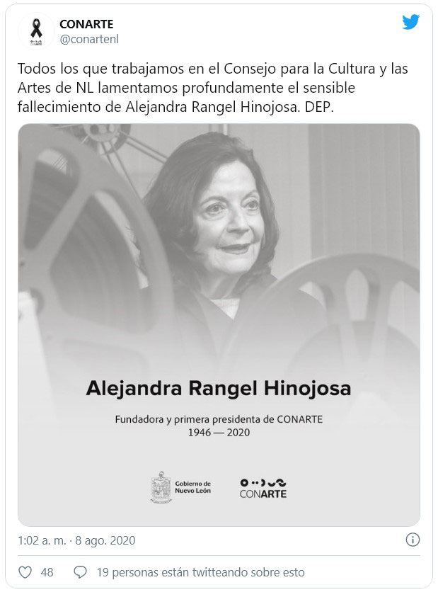 Murió Alejandra Rangel impulsora de la cultura regia en Estados Unidos