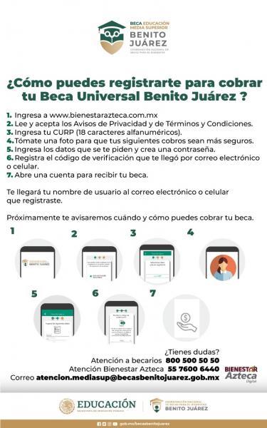 Registro en Bienestar Azteca app - Cómo cobrar la Beca Benito Juárez a través de Bienestar Azteca