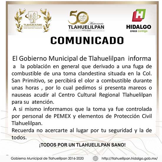 Tlahuelilpan, Hidalgo fuga de huachicoleros obliga a evacuar el pueblo