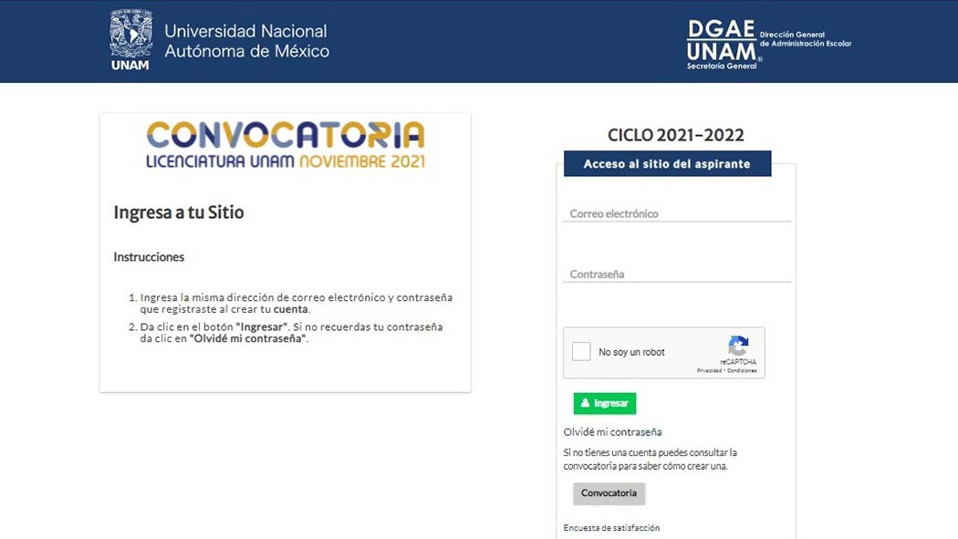 Tercera convocatoria UNAM 2021 ¿cómo registrarse en DGAE?